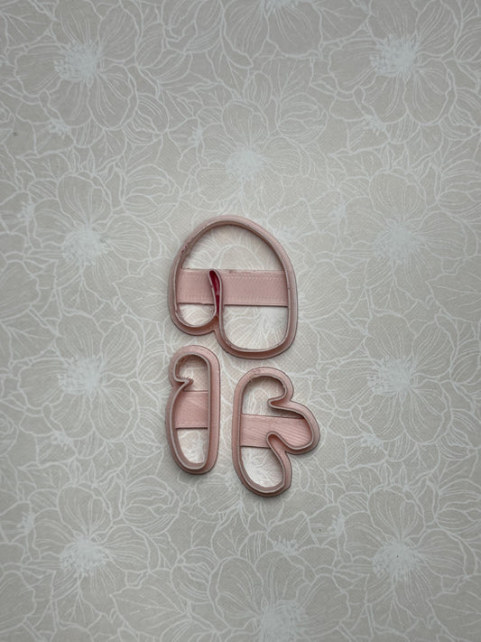 3 Cortadores de Arcilla Polimérica para Pendientes con Forma Orgánica ref.M072