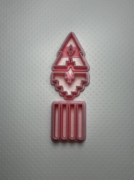 Cortador, molde para arcilla polimérica, conjunto ASTEKA CON FRANJAS - M056