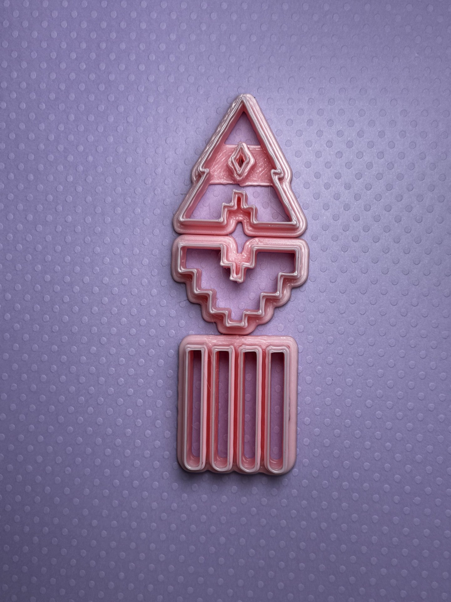 Cortador, molde para arcilla polimérica, conjunto ASTEKA CON FRANJAS - M056