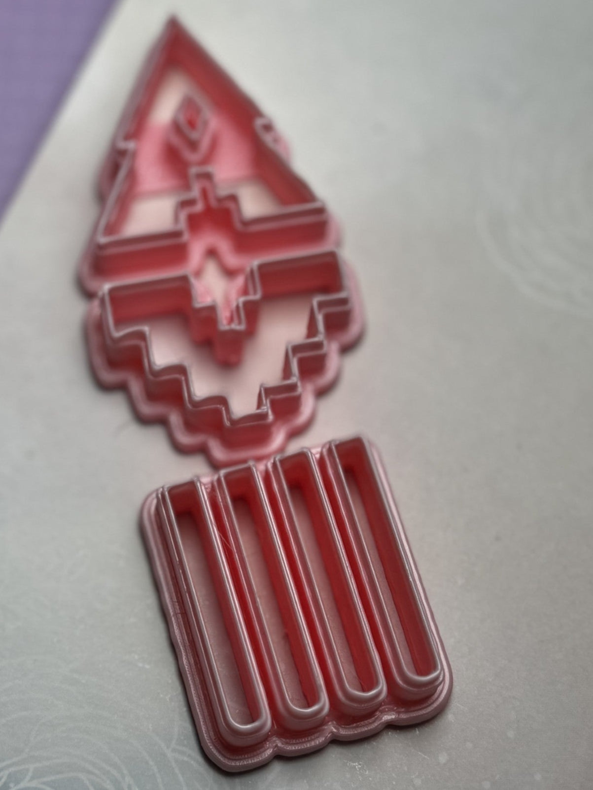 Cortador, molde para arcilla polimérica, conjunto ASTEKA CON FRANJAS - M056