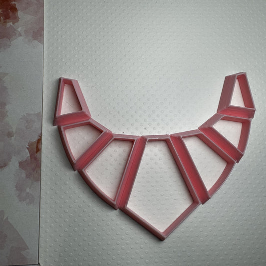 Cortador, molde para arcilla polimérica conjunto de piezas de COLLAR TRIANGULAR - M045