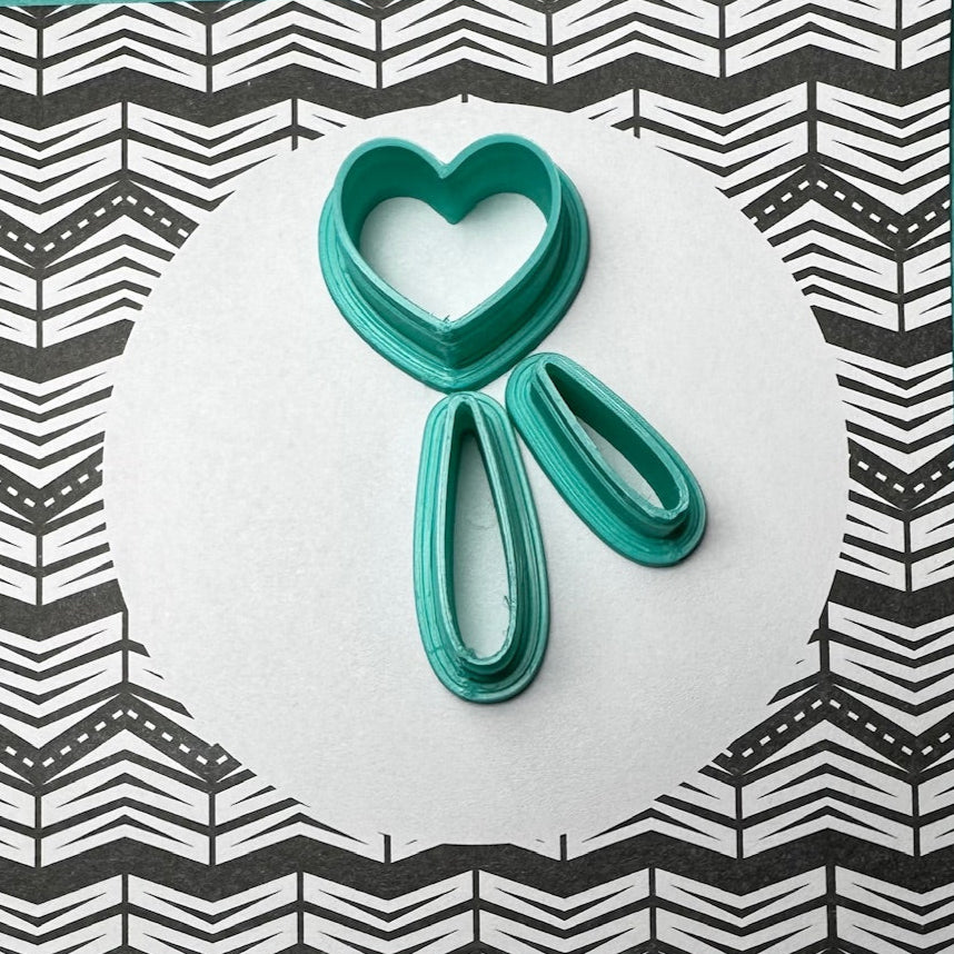 Cortador para Arcilla Polimérica CORAZON CON GOTAS - M113