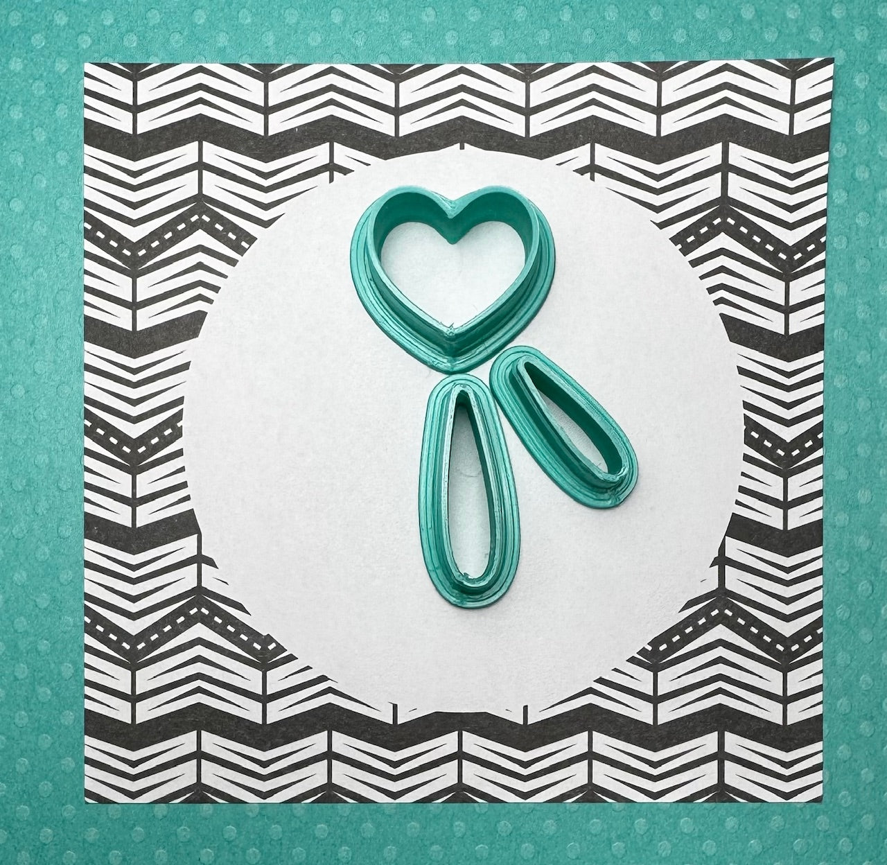 Cortador para Arcilla Polimérica CORAZON CON GOTAS - M113