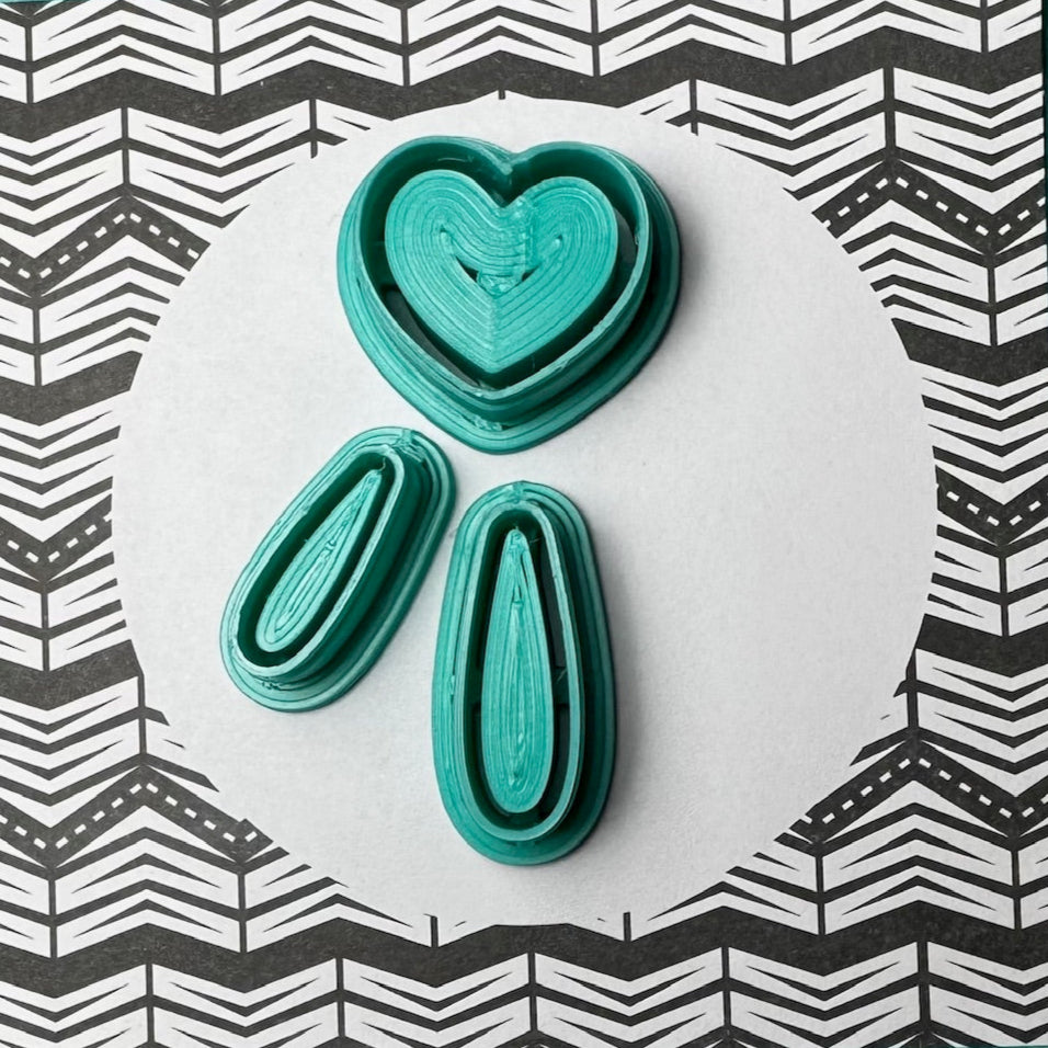 Cortador para Arcilla Polimérica CORAZON CON GOTAS - M113