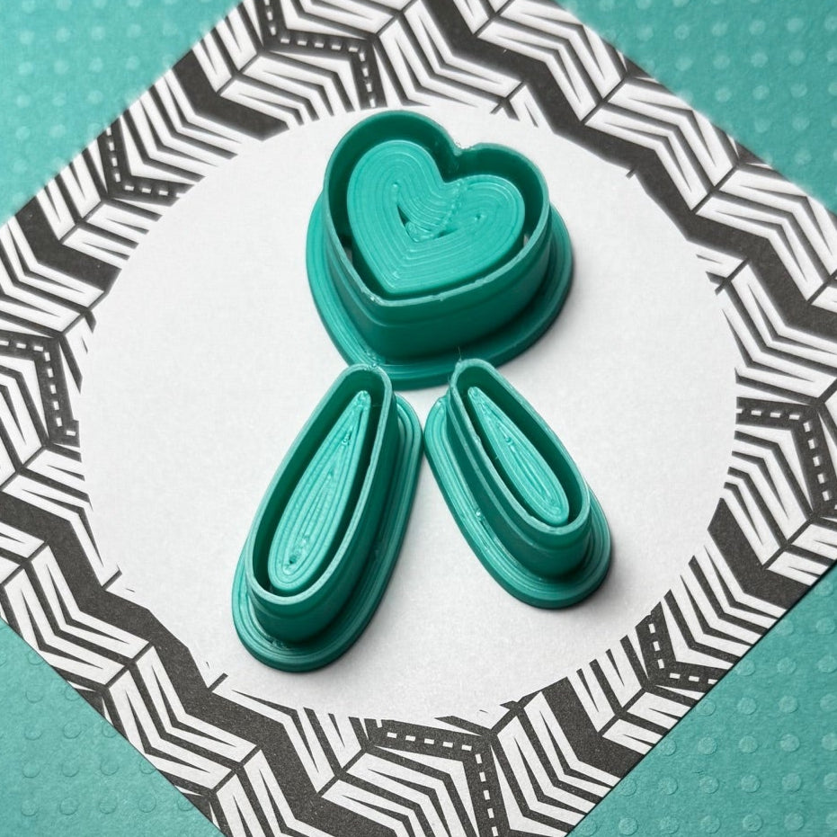 Cortador para Arcilla Polimérica CORAZON CON GOTAS - M113