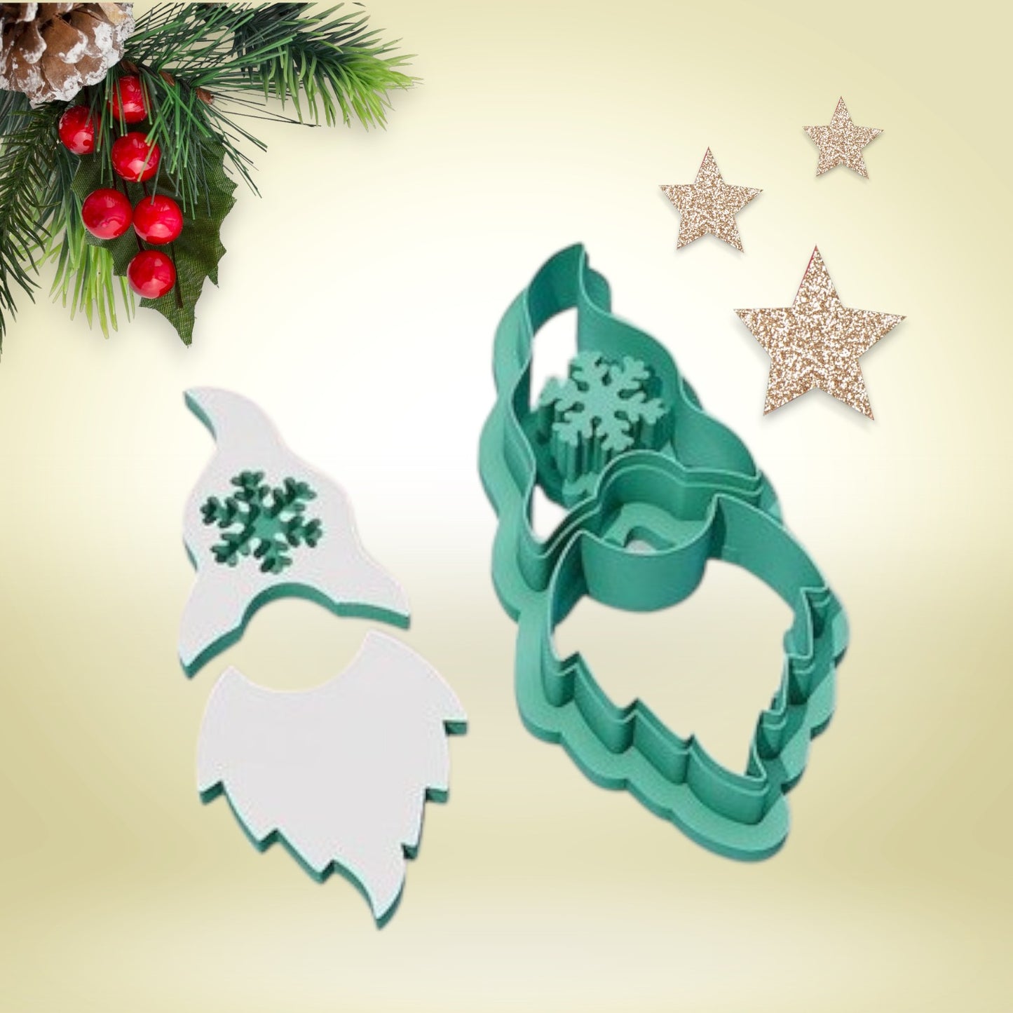 Cortador para Arcilla Polimérica NAVIDAD CARA GNOMO - M043