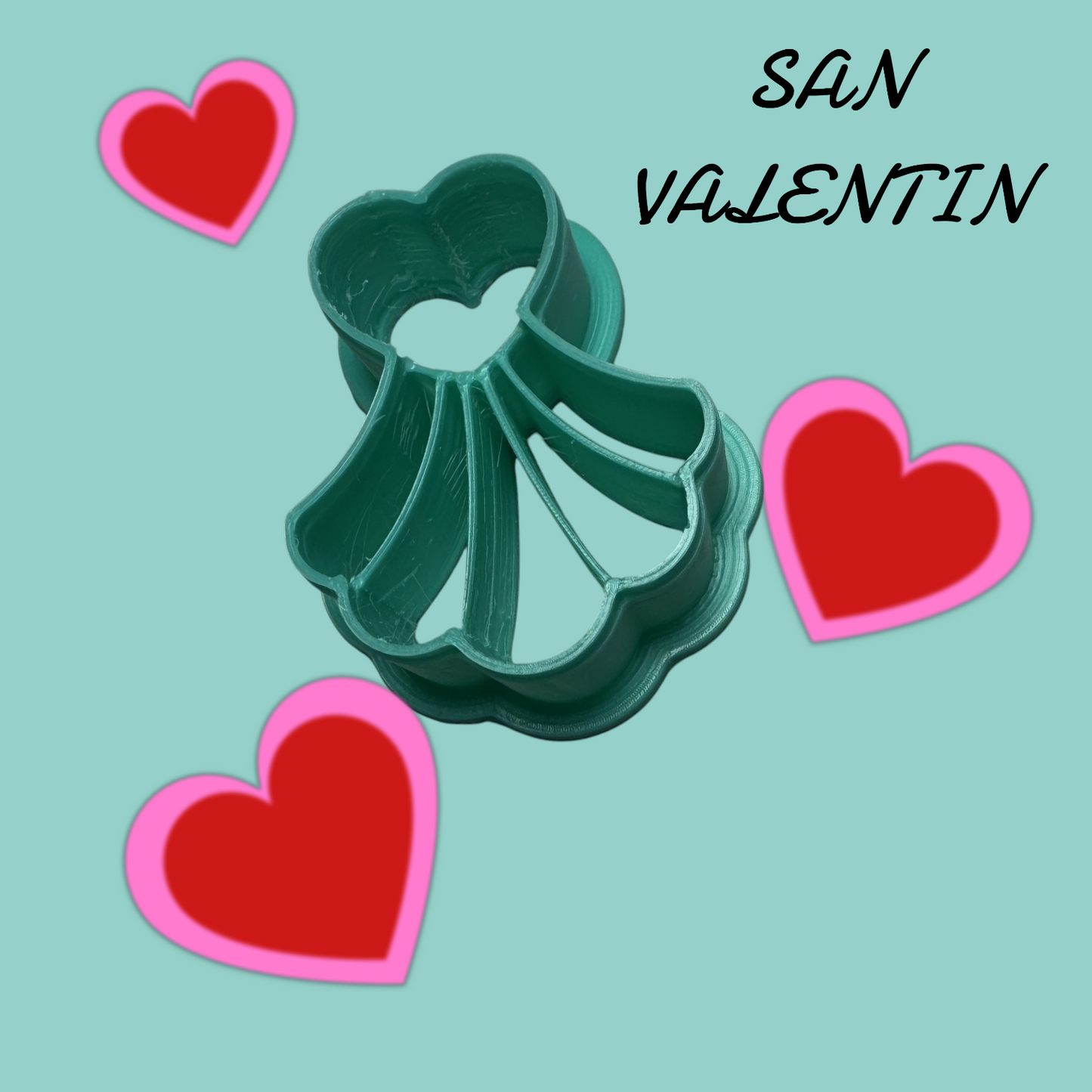 Cuchilla, cortadores, moldes para arcilla polimerica - LEQUE CON FREQUILLOS - M097