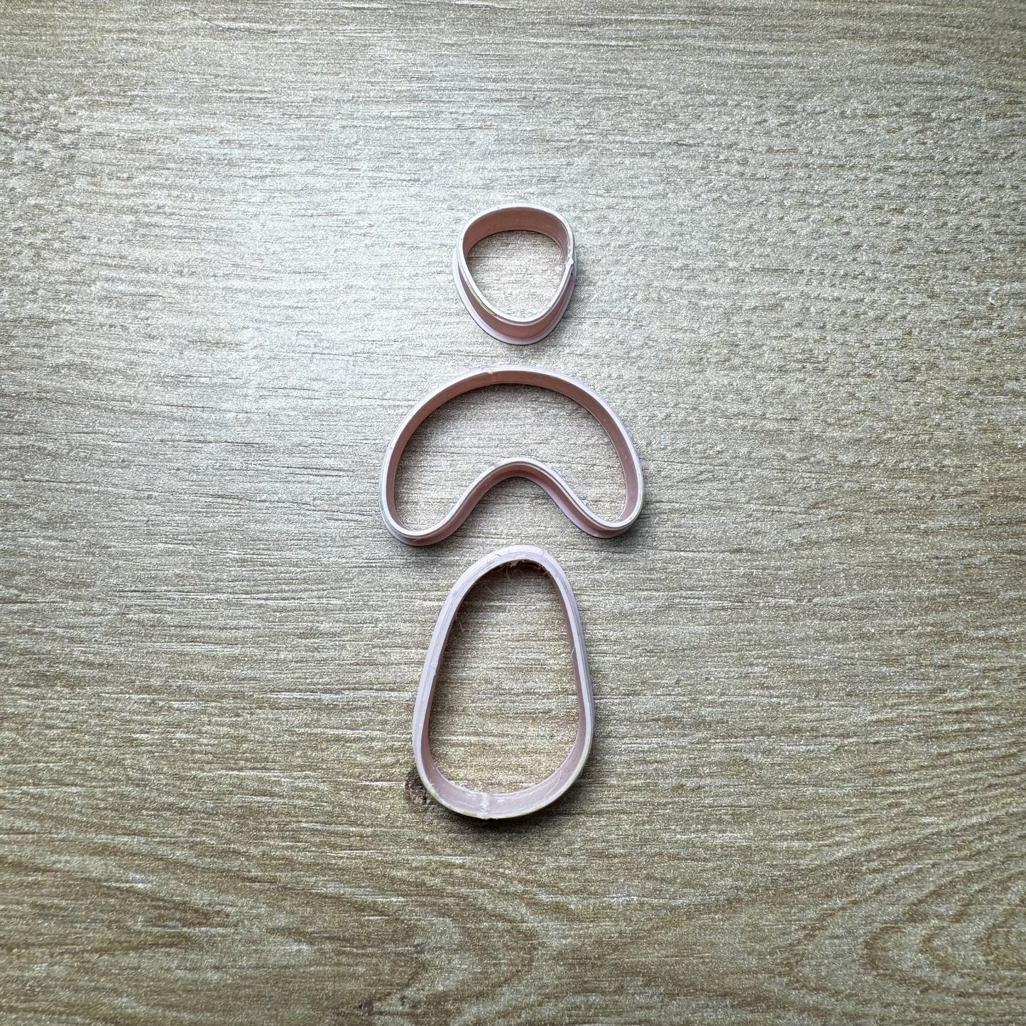 3 Cortadores para Arcilla Polimérica de Formas Orgánicas PIEDRA,PAPEL Y TIJERA - Ref.M073