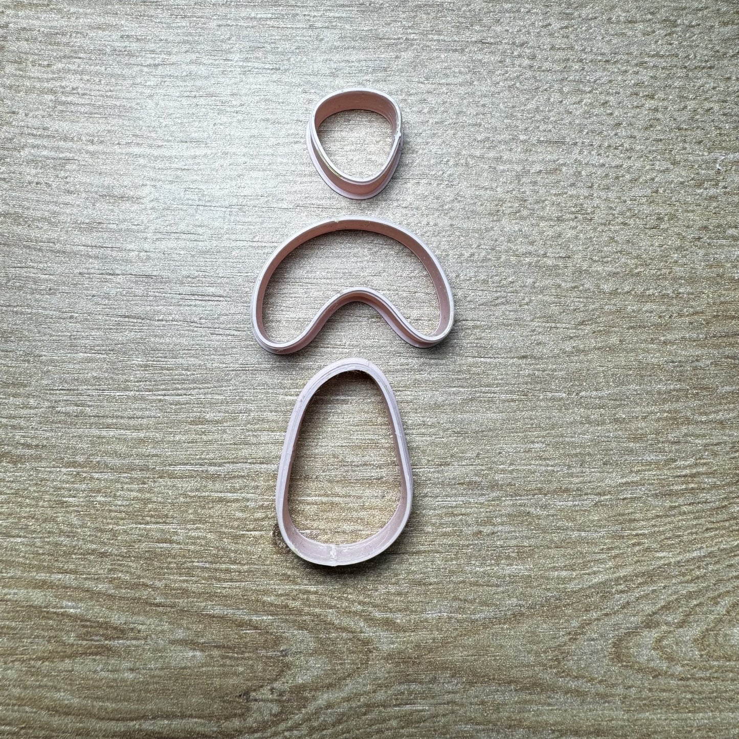 3 Cortadores para Arcilla Polimérica de Formas Orgánicas PIEDRA,PAPEL Y TIJERA - Ref.M073