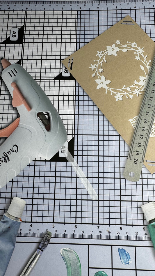 Tapete de medios mixtos de vidrio CRAFTS & CO. H003